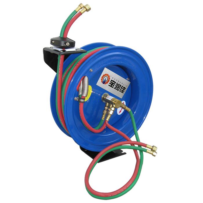 7-15米自動回收乙炔氧氣并聯(lián)一體氣管卷管器 雙管卷盤